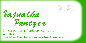 hajnalka pantzer business card